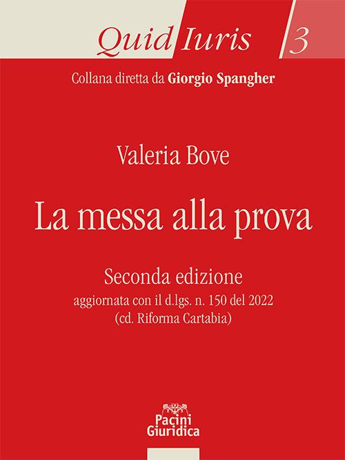 La messa alla prova - Valeria Bove - copertina