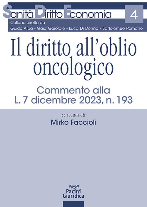 Il diritto all’oblio oncologico. Commento alla L. 7 dicembre 2023, n. 193 - copertina