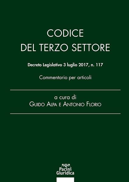 Codice del Terzo Settore. Decreto Legislativo 3 luglio 2017, n. 117. Commentario per articoli - copertina