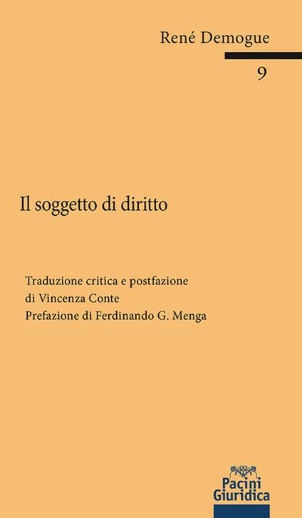 Il soggetto di diritto - copertina