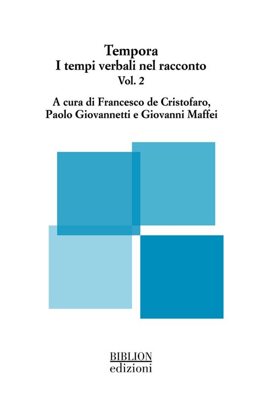 Tempora. I tempi verbali nel racconto. Vol. 2 - copertina
