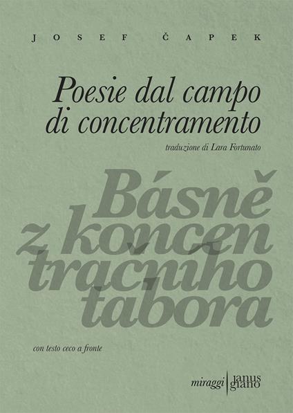 Poesie dal campo di concentramento. Ediz. ceca e italiana - Josef Capek - copertina