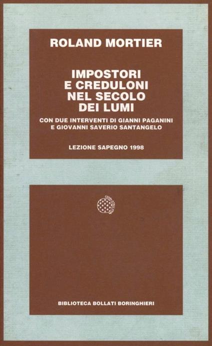 Impostori e creduloni nel secolo dei lumi - Roland Mortier - copertina