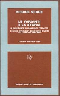 Le varianti e la storia - Cesare Segre - copertina