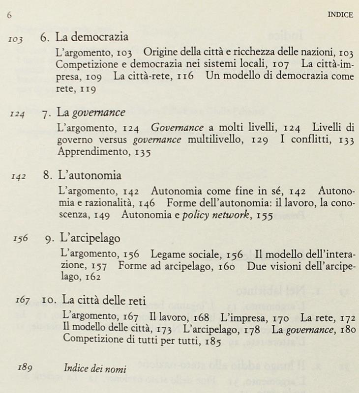 La città delle reti. Forme di governo nel postfordismo