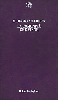 La comunità che viene - Giorgio Agamben - copertina