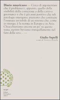 Diario americano - Giulio Sapelli - copertina