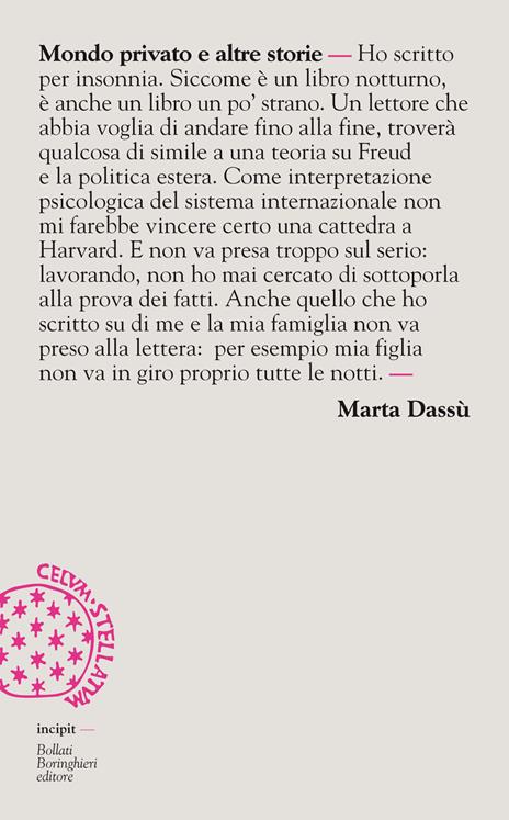 Mondo privato e altre storie - Marta Dassù - 2