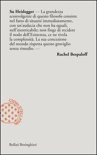 Su Heidegger - Rachel Bespaloff - copertina