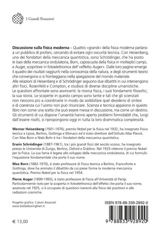 Discussione sulla fisica moderna - Werner Heisenberg,Erwin Schrödinger,Max Born - 2