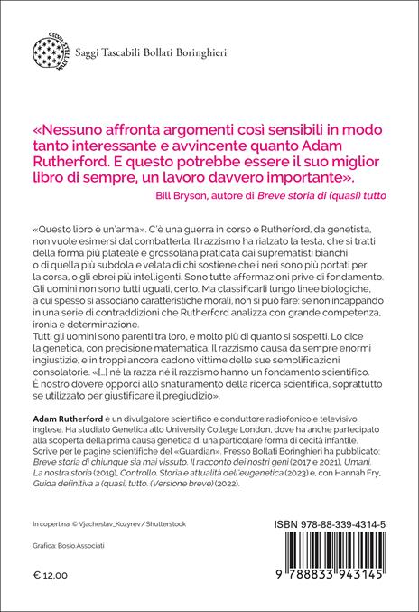 Cosa rispondere a un razzista. Storia, scienza, razza e realtà - Adam Rutherford - 2