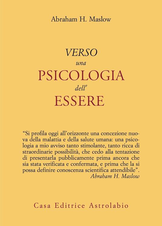 Verso una psicologia dell'essere - Abraham H. Maslow - copertina