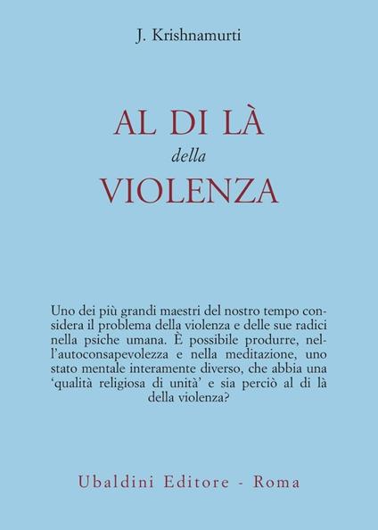 Al di là della violenza - Jiddu Krishnamurti - copertina