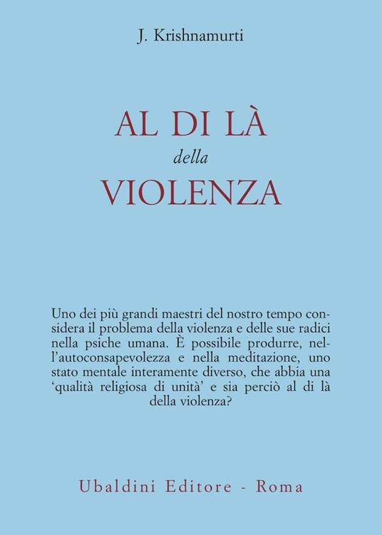 Al di là della violenza - Jiddu Krishnamurti - copertina
