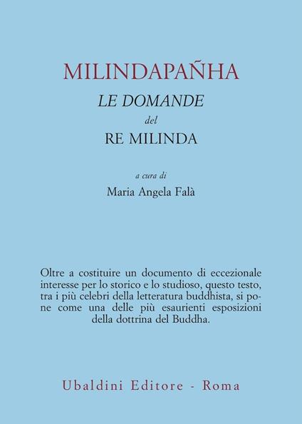 Milindapanha. Le domande del re Milinda - copertina