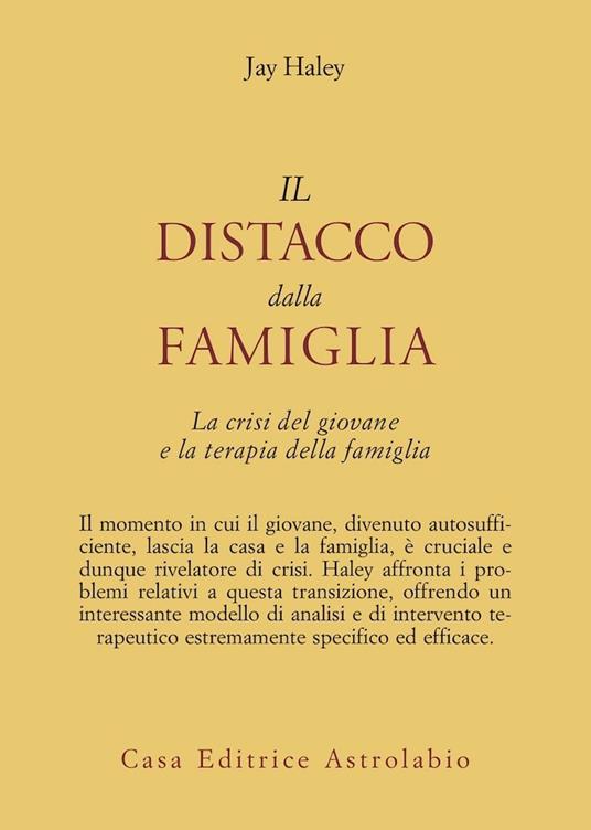 Il distacco dalla famiglia. La crisi del giovane e la terapia della famiglia - Jay Haley - copertina