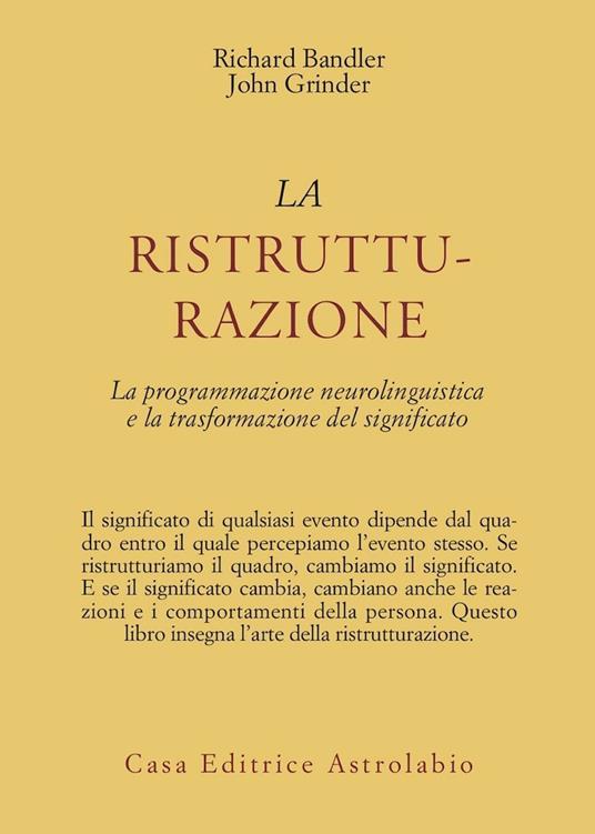 La ristrutturazione. La programmazione neurolinguistica e la trasformazione del significato - Richard Bandler,John Grinder - copertina