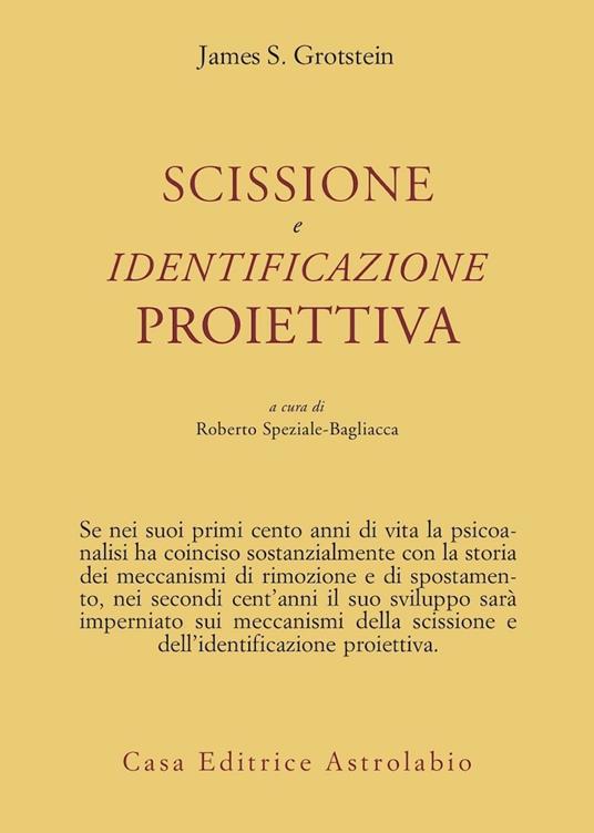 Scissione e identificazione proiettiva - James S. Grotstein - copertina