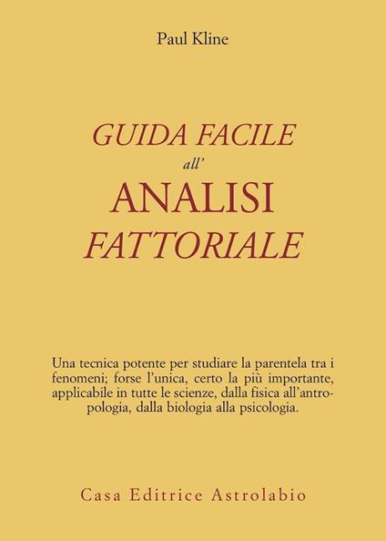 Guida facile all'analisi fattoriale - Paul Kline - copertina