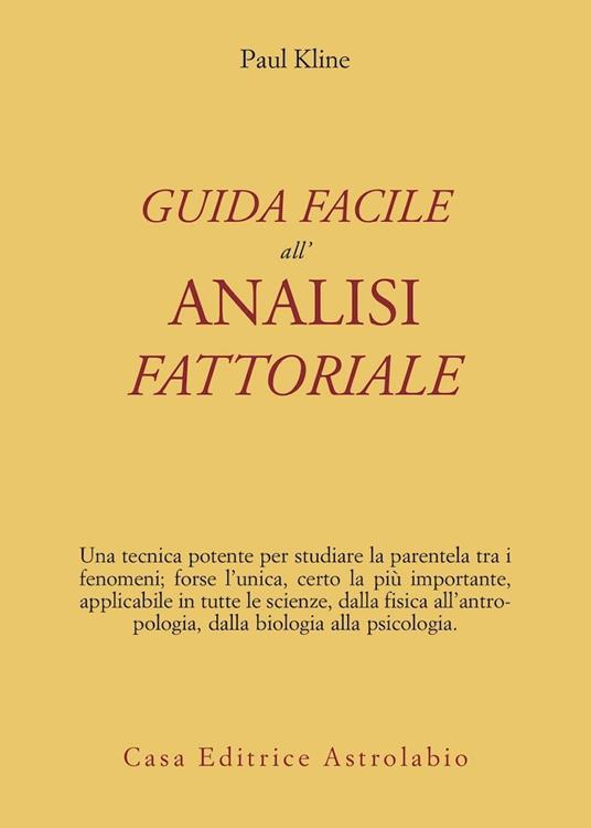 Guida facile all'analisi fattoriale - Paul Kline - copertina