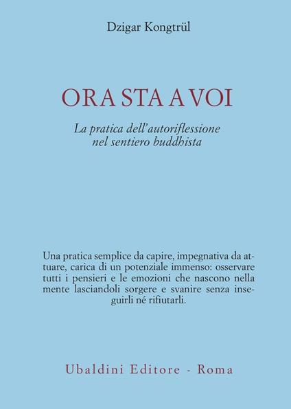 Ora sta a voi. La pratica dell'autoriflessione nel sentiero buddhista - Dzigar Kongtrül - copertina