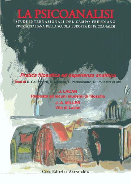 La psicoanalisi. Vol. 49: Pratica filosofica - copertina