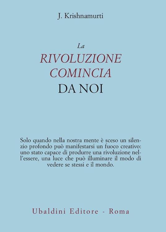 La rivoluzione comincia da noi - Jiddu Krishnamurti - copertina
