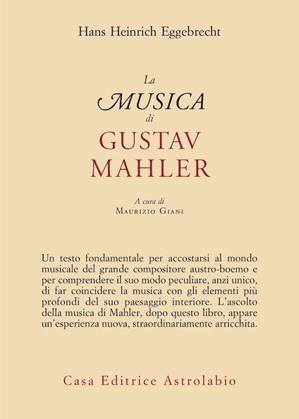 La musica di Gustav Mahler - Hans Heinrich Eggebrecht - copertina