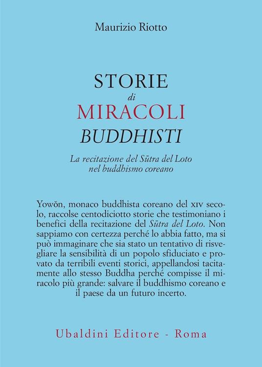 Storie di miracoli buddhisti. La recitazione del Sūtra del Loto nel buddhismo coreano - Maurizio Riotto - copertina