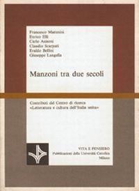 Manzoni tra due secoli - copertina