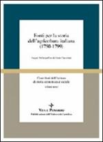 Fonti per la storia dell'agricoltura italiana (1750-1799). Saggio bibliografico di Mario Taccolini