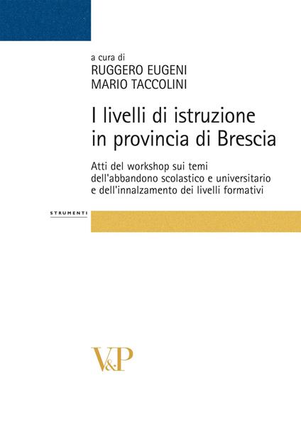 I livelli di istruzione in provincia di Brescia. Atti del workshop sui temi dell'abbandono scolastico e universitario e dell'innalzamento dei livelli formativi - copertina