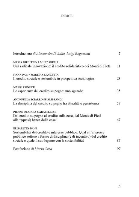 I Monti di Pietà. Il credito sociale e sostenibile tra storia, società e diritto - 2