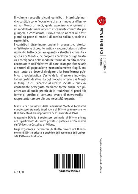 I Monti di Pietà. Il credito sociale e sostenibile tra storia, società e diritto - 3