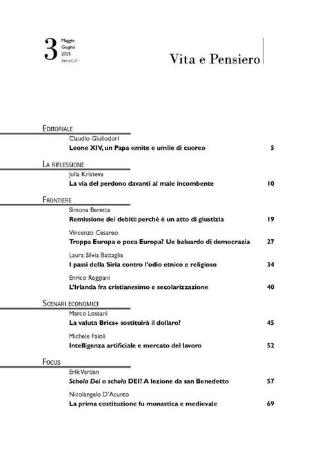 Vita e pensiero (2025). Vol. 3 - 2