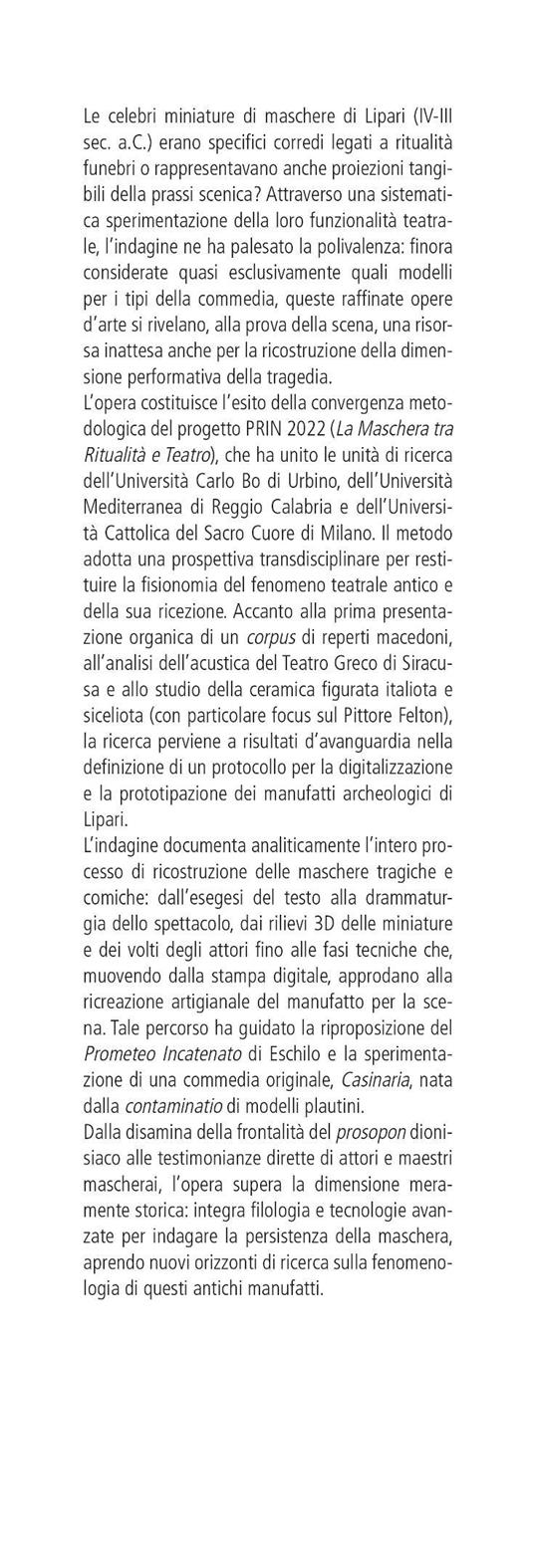 Maschere tra ritualità e teatro, archeologia e digitalizzazione. Indagini interdisciplinari - 3