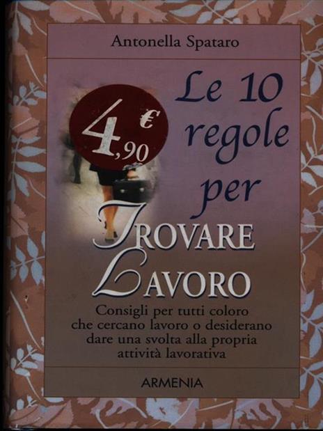 Le dieci regole per trovare lavoro - Antonella Spataro - copertina