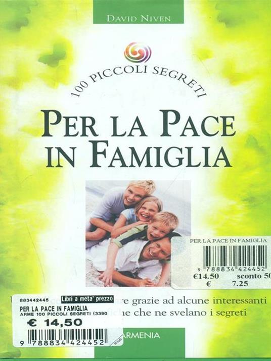 Per la pace in famiglia - David Niven - copertina