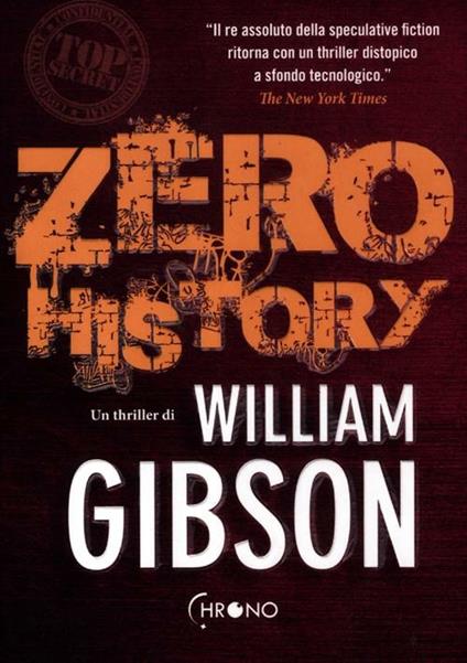 Zero history - William Gibson - copertina