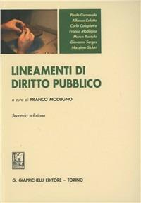 Lineamenti di diritto pubblico - copertina