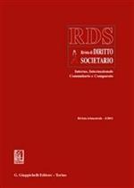 RDS. Rivista di diritto societario interno, internazionale comunitario e comparato (2011). Vol. 4