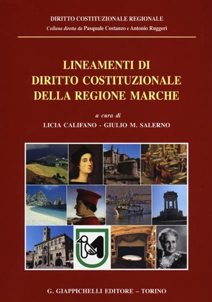 Lineamenti di diritto costituzionale della regione Marche - copertina