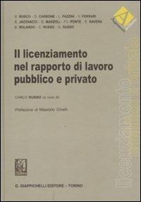 Il licenziamento nel rapporto di lavoro pubblico e privato - copertina