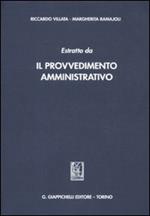 Estratto da «Il provvedimento amministrativo»