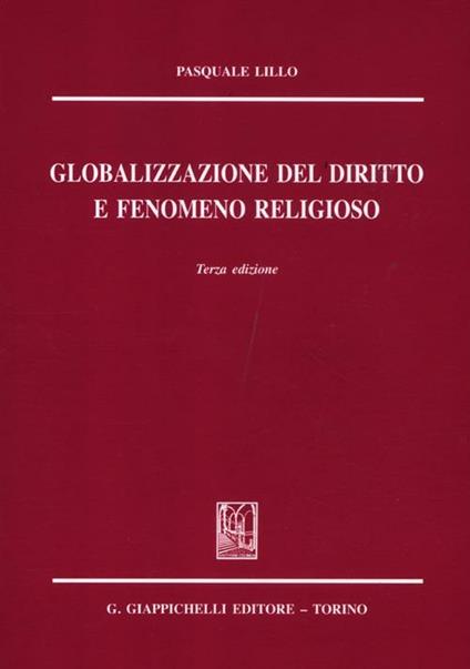 Globalizzazione del diritto e fenomeno religioso - Pasquale Lillo - copertina