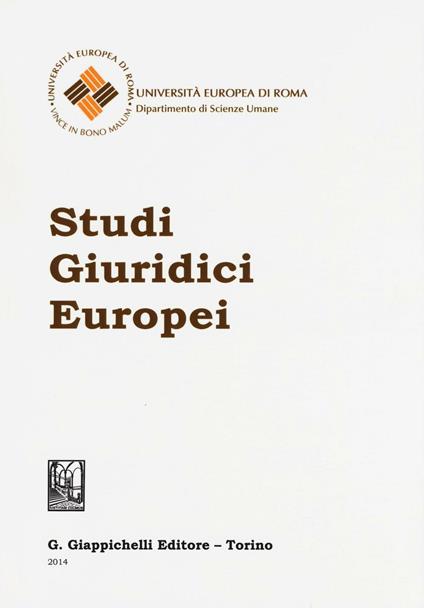 Studi giuridici europei 2014 - copertina
