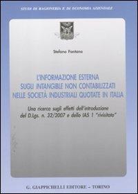 L'informazione esterna sugli intangible non contabilizzati nelle società industriali quotate in Italia - Stefano Fontana - copertina