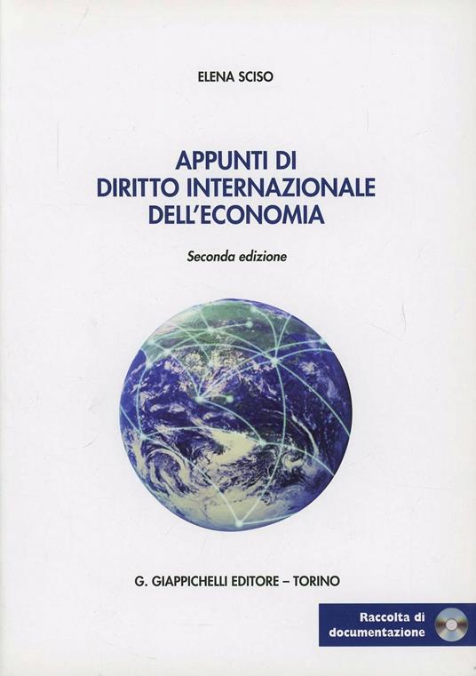 Appunti di diritto internazionale dell'economia - Sciso Elena - copertina