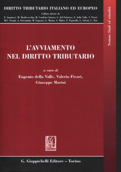 L'avviamento nel diritto tributario - copertina