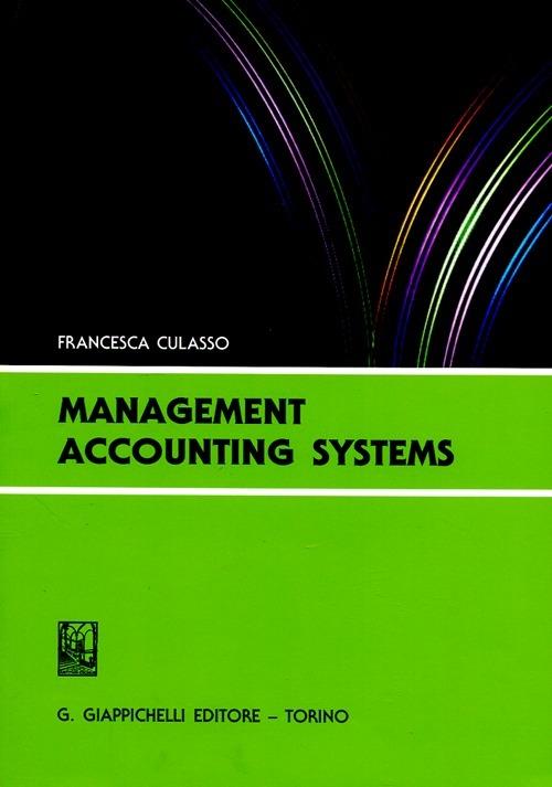 Management accounting systems - Francesca Culasso - copertina